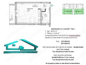 Direct proprietar dezvoltator - Giroc (str. Poenitei) - ap. 2 camere bloc nou - imagine 9