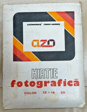 Hartie fotografica color + alb negru AZO 13x18cm 25 buc. pachet '90