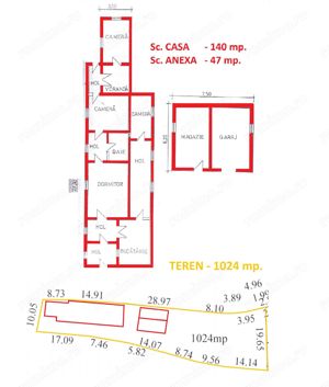  Casa traditionala, 4 camere, T=1024 mp, toate utilitatile, Slatioara - imagine 2