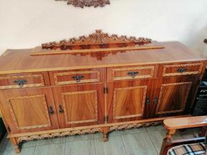 mobila din lemn masiv , sculptata - imagine 2