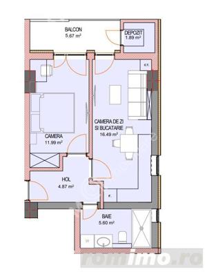 Apartament cu 2 camere la cheie cu balcon si parcare zona Dna. Stanca - imagine 2