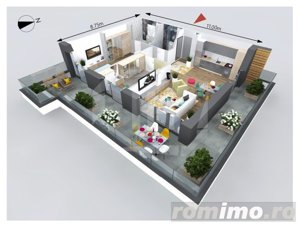 Apartament cu 3 camere, bloc nou, zona Borhanci - imagine 3