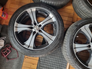 4 cauciucuri de vara noi 245 45 19 cu jante de aliaj 5x de Audi A 6  - imagine 2