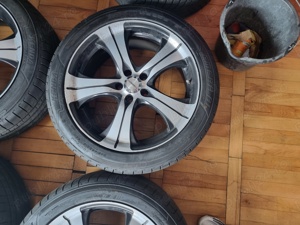 4 cauciucuri de vara noi 245 45 19 cu jante de aliaj 5x de Audi A 6  - imagine 4