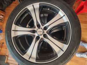 4 cauciucuri de vara noi 245 45 19 cu jante de aliaj 5x de Audi A 6  - imagine 10