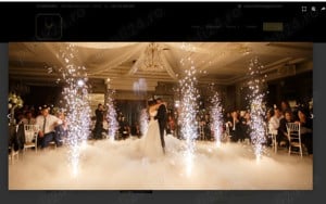 Fum greu si artificii (primul dans, tort miri)