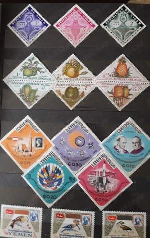 Clasor cu colectii  timbre nestampilate straine 1960-1970 