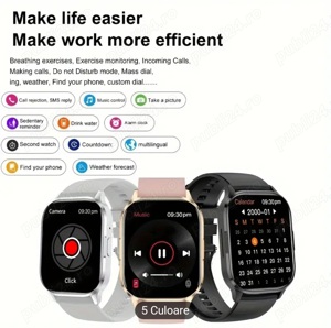 Ceas smartwatch  NFC Smartwatch Black - imagine 6