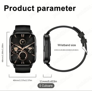 Ceas smartwatch  NFC Smartwatch Black - imagine 7