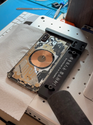  INLOCUIRE sticla capac baterie IPHONE 8-14 Pro cu Laser Profesional - imagine 2