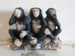 cadou rar 3 maimute intelepte Legea de Aur a japonezilor - imagine 2