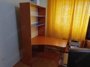 Vand birou cu mini-biblioteca + scaun birou piele, stare foarte buna. - imagine 2