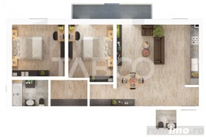 0% Comision Apartament de vanzare cu 3 camere balcon si loc de parcare - imagine 2