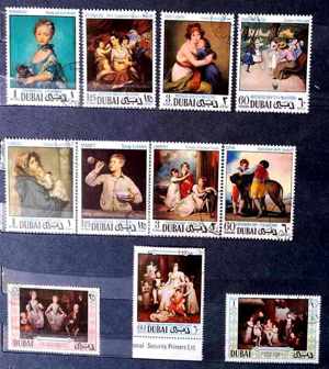 Timbre obliterate (ștampilate) - lot nr. 6 - pictură  A - imagine 3