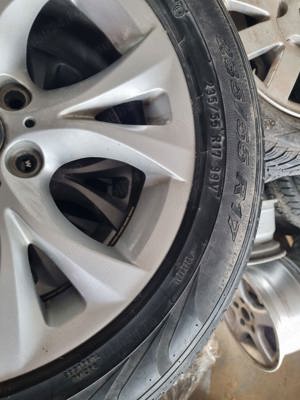 4 cauciucuri de vara 235 55 17cu jante de aliaj de BMW  - imagine 3