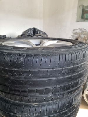 4 cauciucuri de vara 235 55 17cu jante de aliaj de BMW  - imagine 4