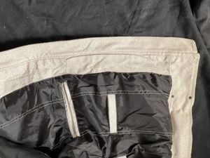 Jacheta vintage barbati piele alba geaca moto biker Clockhouse 5 buzunare primavara vara - imagine 6