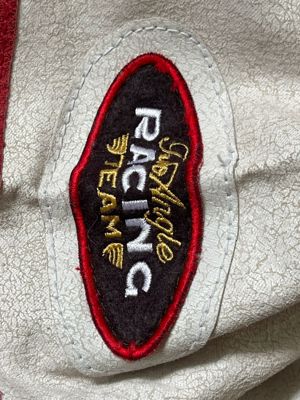 Jacheta vintage barbati piele alba geaca moto biker Clockhouse 5 buzunare primavara vara - imagine 9