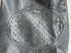 Pantaloni motor negri barbati piele protectii solduri genunchi Moto Line - imagine 9