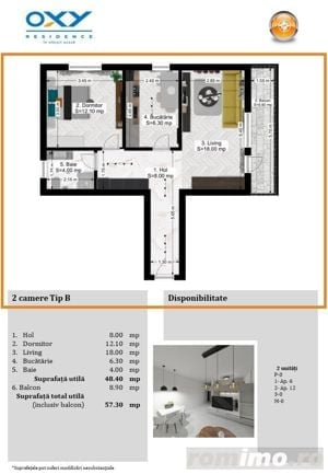 Pallady-Oxy Residence 2 camere Tip B mega discount