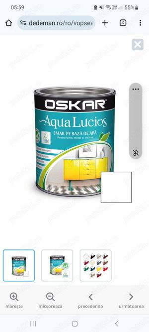 Vopsea Oscar Aqua alb 