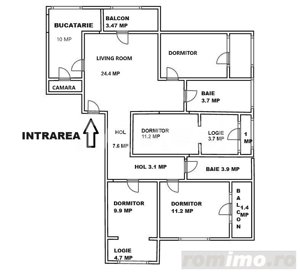 Apartament 5 camere pivnita si 4 balcoane bloc cu lift Turnisor - imagine 3