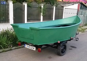 Barca fibra 4 m cu peridoc inmatriculat si motor electric - imagine 5