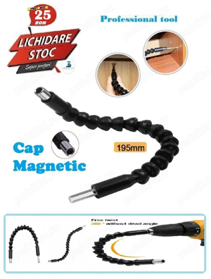 Prelungitor   Extensie flexibila 20 cm pentru surubelnita clinchet -UK