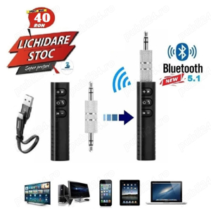 Modul   Kit Receptor audio stereo - Bluetooth 5.1 - Reincarcabil - UK