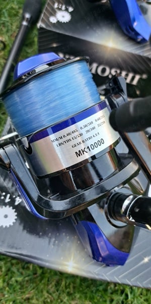 Set 4 Lansete 3,90m, 3,75 LBS + 4 Mulinete tambur 10.000  - imagine 5