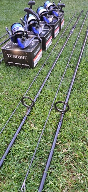 Set 4 Lansete 3,90m, 3,75 LBS + 4 Mulinete tambur 10.000  - imagine 6