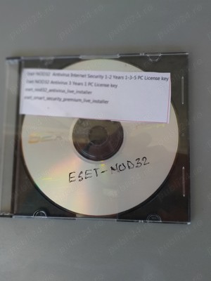 CD de inregistrare cu cheie de activare ESET NOD32