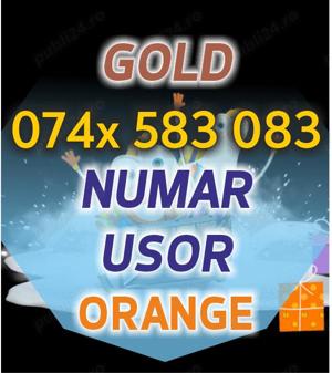 Numar GOLD Orange - 074x.583.083 - VIP Platina Usor aur numere usoare frumoase cartele business