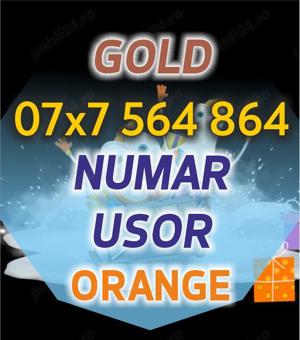 Numar GOLD Orange - 07x7.564.864 - Usor VIP Platina aur numere usoare business speciale deosebite