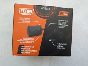 Incarcator acumulatori 20V, 4A sau 2A, model FERM CDA1169