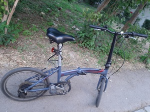 Bicicleta de calitate, Made in Romania, cadru aluminiu, pliabila, aproape noua, schimbator Shimano - imagine 4
