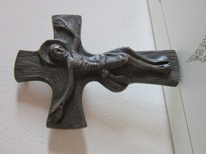 cadou rar Crucifix Cruce bronz vintage colectie Egino Weinert - imagine 2