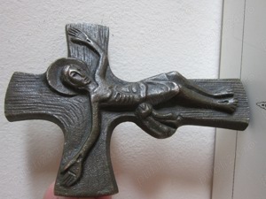 cadou rar Crucifix Cruce bronz vintage colectie Egino Weinert - imagine 5