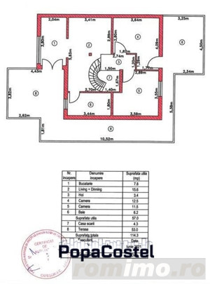 Corbeanca Petresti penthouse 5 camere et. 2+3/3 la cheie, loc parcare - imagine 15