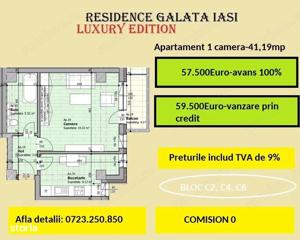 Apartament 1 camera  D, 41 MP Galata - imagine 3