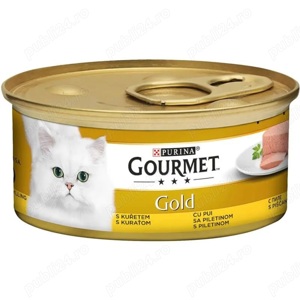 Cutiute de aluminiu goale pt. rasaduri de la mancare pt. pisici Gourmet de 85 grame