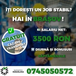 Angajam urgent la Brasov!