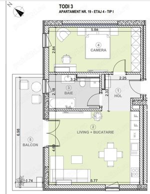 Cesionez Vand promisiune vanzare-cumparare apartament 2 camere Ateneo Torontalului - imagine 2