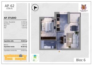 Apartament tip studio, The Grand Kristal faza II, parc Tudor Arghezi - imagine 9