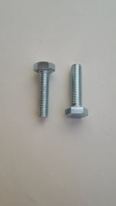 100 bucati surub cu cap hexagonal din otel-carbon, placat cu zinc, M10x40 mm