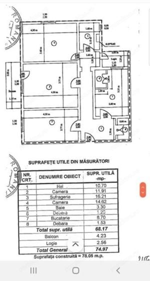 Apartament 3 camere decomandate cu boxa si loc de parcare, zona BCR- Maratei - imagine 12