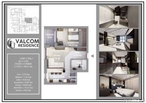 Valcom Residence Bartlomeu, Apartament Tip Studio, terasa 4.03mp,  Comision 0% - imagine 6