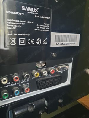 TV Monitor LED SAMUS 24" Full HD 1920x1080 Usb HDMI VGA PC Input 16:9 60cm 61cm 24SM61ED Televizor - imagine 5