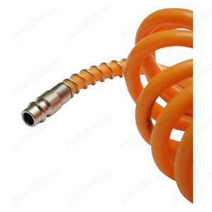 Furtun compresor 10 metri spiralat cu cuple rapide universale - imagine 2