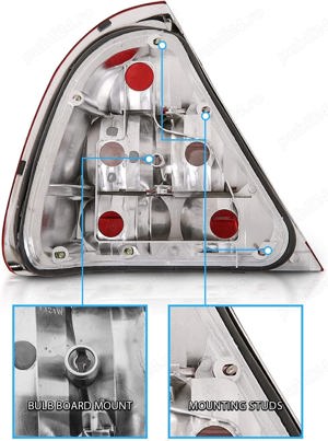 Stop stopuri triple Mercedes W202 C Class rosu clar NOU - imagine 5